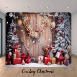 Cowboy Christmas Photo Booth Backdrop